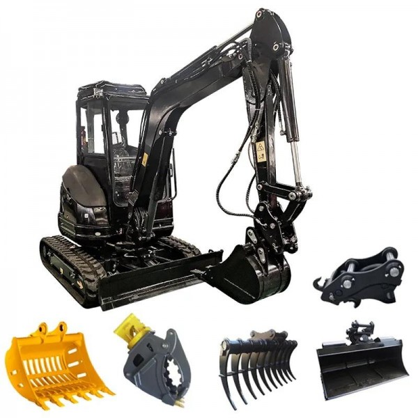 EPA/Euro 5 Chinese Mini Excavator EPA Kubota Engine 2 tons 1 ton 1.7 tons Excavator Cabin Mini Excavator