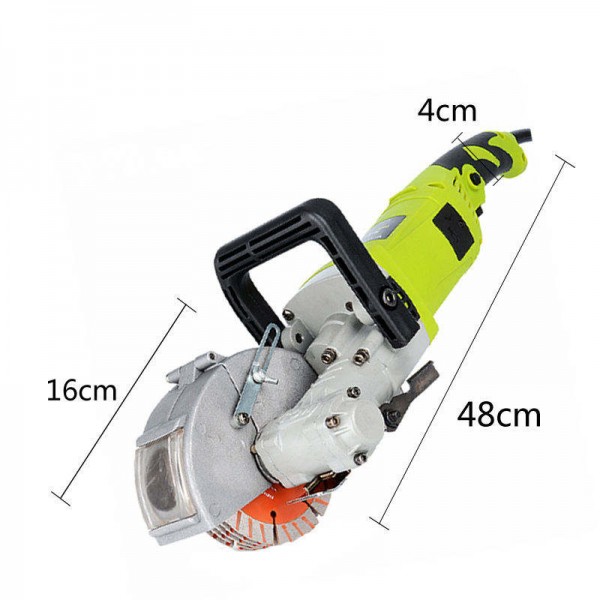 Industrial 4000 watt electric concrete wall slotting machine, automatic cement wall chasing device installation, cutting equipment construction