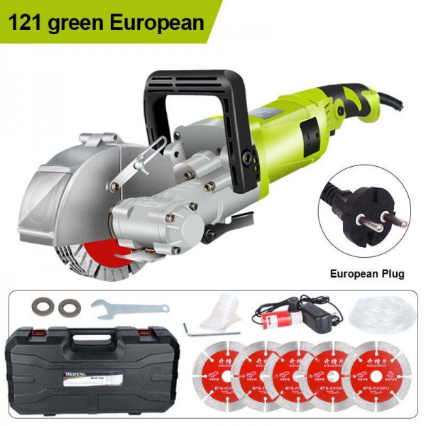 Industrial 4000 watt electric concrete wall slotting machine, automatic cement wall chasing device installation, cutting equipment construction